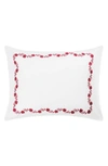 Matouk Daphne Floral Embroidered Count Sham In Berry