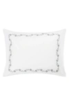 Matouk Daphne Floral Embroidered Count Sham In Silver
