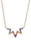 ANZIE RAINBOW ZIGZAG PENDANT NECKLACE,4202MQ