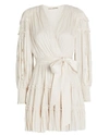 ULLA JOHNSON AMAL RUFFLED MINI WRAP DRESS,060053104599