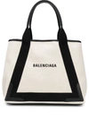 Balenciaga Medium Navy Cabas Bag In Neutrals
