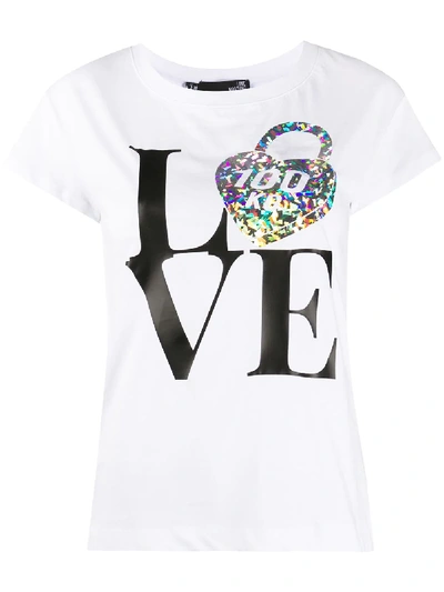 Love Moschino Love Logo T-shirt In White