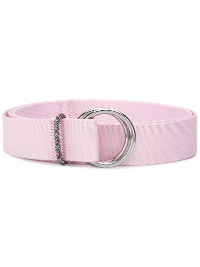 Ganni Webbing Belt In Pink