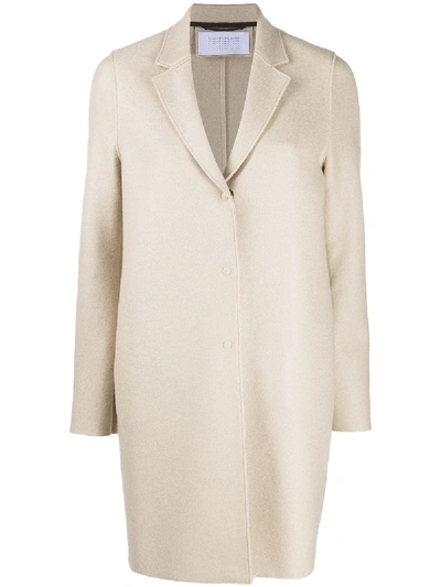 Harris Wharf London Single-breasted Wool Coat In Almond