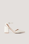 NA-KD ANKLE STRAP PUMPS - OFFWHITE