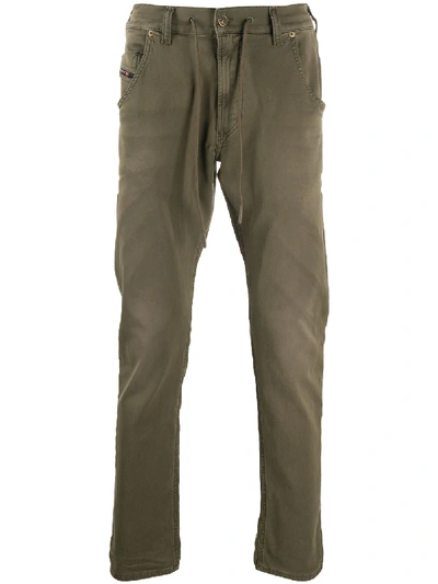 Diesel Krooley-e-ne Slim Straight Jeans In Olive