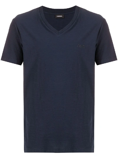 Diesel V-neck T-shirt In Blue