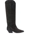 Isabel Marant Block-heel Pointed-toe Boots In Black
