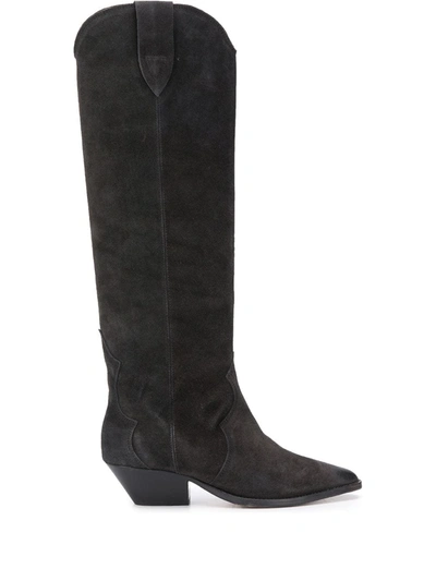 Isabel Marant Block-heel Pointed-toe Boots In Black
