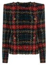 BALMAIN BALMAIN TARTAN TWEED JACKET