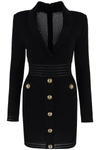 BALMAIN KNIT MINI DRESS WITH BUTTONS