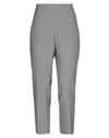 PESERICO PESERICO WOMAN CROPPED PANTS GREY SIZE 10 POLYESTER, VISCOSE, COTTON, ELASTANE,13464964MX 8