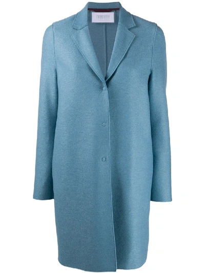Harris Wharf London Single-breasted Wool Coat In Blue