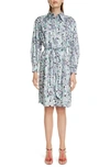 ERDEM FLORAL PRINT LONG SLEEVE COTTON SHIRTDRESS,PF20-21401MPTP