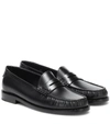 Saint Laurent Black Monogramme Moccassin Loafers