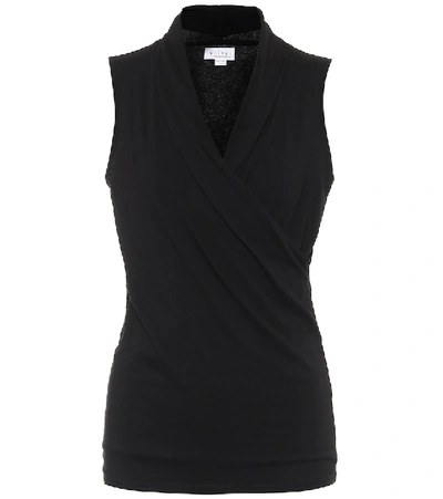 Velvet Adelise Stretch-cotton Jersey Top In Black