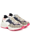 Gucci Gg Rhyton Leather-trimmed Sneakers In Multicoloured