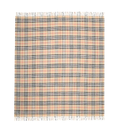 Burberry Vintage Check Merino Wool Blanket In Archive Beige