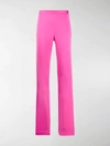 Versace High-waisted Bootcut Trousers In Pink