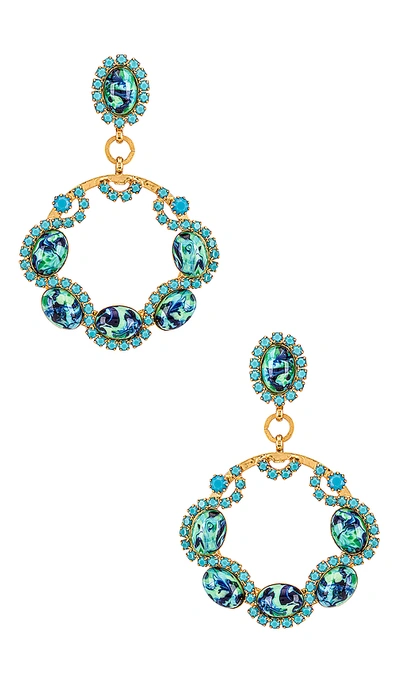 Elizabeth Cole Belinda Earrings In Turquoise