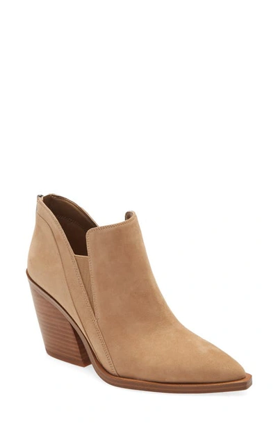 Vince Camuto Gradina Block Heel Bootie In Tortilla Suede