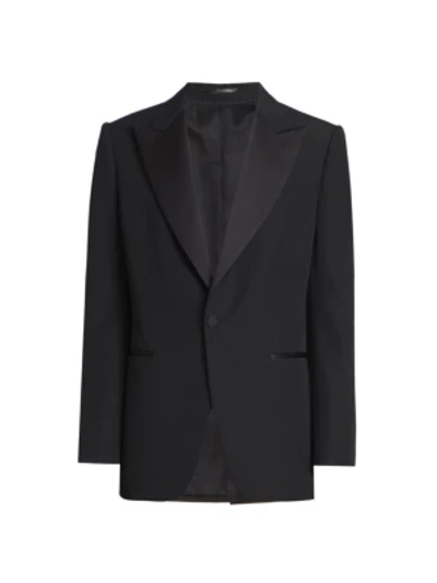 Dries Van Noten Kendrick Wool Tuxedo Suit In Black