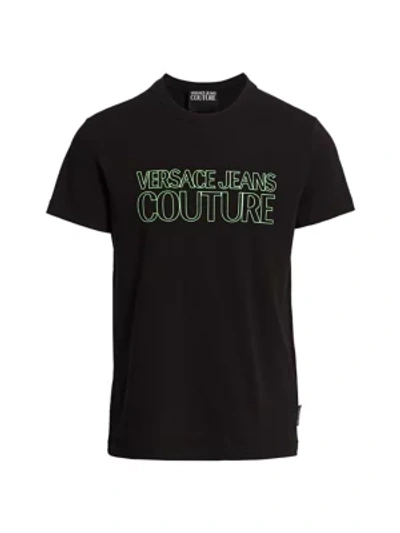 Versace Jeans Couture Institutional Logo T-shirt In Black