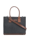 BRUNELLO CUCINELLI WOOL TWILL TOTE BAG