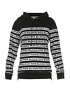 BALMAIN PRINTED MOLLETON HOODIE,0400012773301