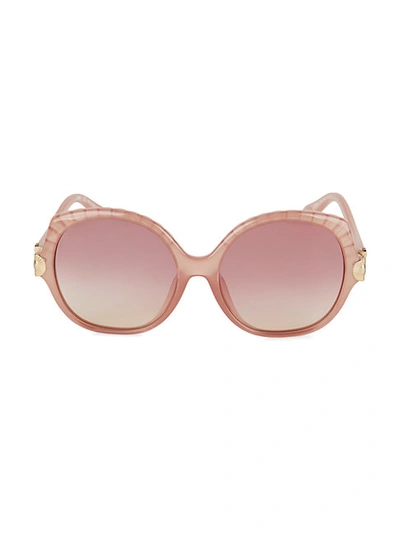 Chloé 58mm Oval Gradient Sunglasses In Nude