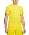 Nike Men's Court Dry Blade-collar Tennis Polo In Speed Yellow,white