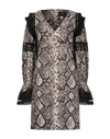 Cavalli Class Short Dress In Beige