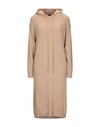 Ottod'ame Woman Midi Dress Camel Size S Viscose, Polyester, Wool In Sand
