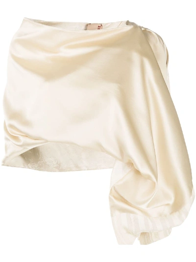 Antonio Marras Draped Jacquard Shawl In Neutrals