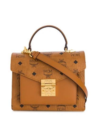 Mcm Small Tracy Satchel In Brown