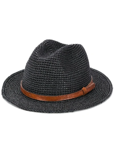 Ibeliv Lubeman Raffia Trilby Hat In Black