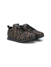 Fendi Zucca Monogram-print Sneakers In Black