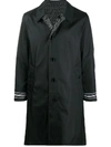 Burberry Monogram Reversible Trench Coat In Black