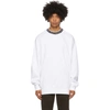 Acne Studios White Jacquard Logo Sweatshirt In Optic White