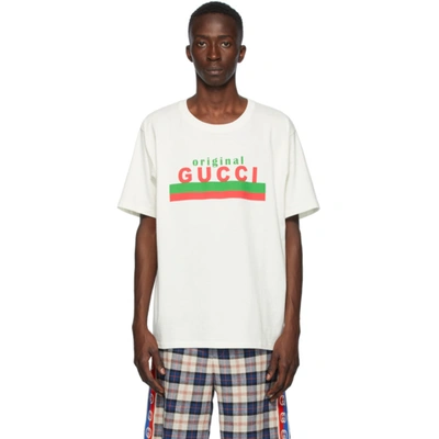 Gucci Logo-print Cotton-jersey T-shirt In White