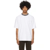 Acne Studios White Jacquard Logo T-shirt In Optic White