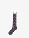 Gucci Gg Supreme Mid-calf Socks In Black
