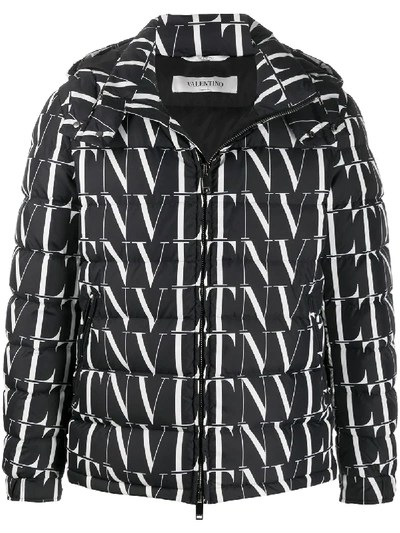 Valentino Vltn Logo-print Oversized Shirt In Black