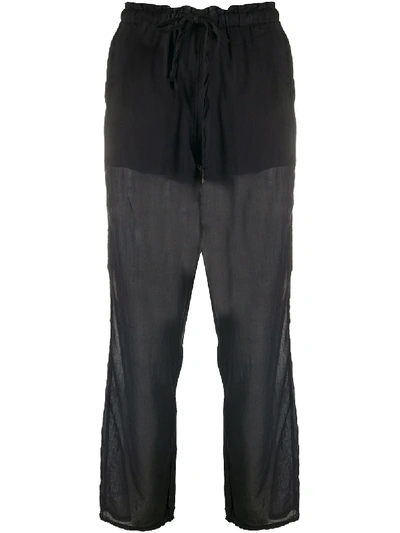 Kristensen Du Nord High-rise Cropped Trousers In Black