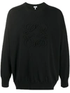 LOEWE EMBROIDERED LOGO CASHMERE-WOOL JUMPER