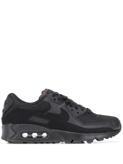 Nike Women's Air Max 90 Casual Sneakers From Finish Line In Black,black,white,black