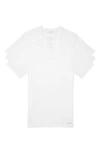 Calvin Klein 3-pack Slim Fit Cotton V-neck T-shirt In White