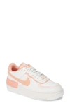 Nike Air Force 1 Shadow Sneaker In White/ Pink Quartz/ Coral