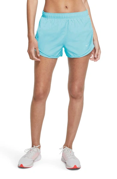 Nike Women's Dri-fit Solid Tempo Running Shorts In Glacier Ice/ Glacier Ice