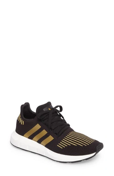 Adidas Originals Swift Run Sneaker In Black/white